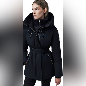 Guess Women's Black Belted Puffer Jacket